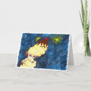 Ice Cream Sheep Greetings Card Karte
