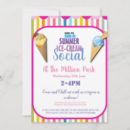 ICE-CREAM SOZIALE INVITE ODER FLYER EINLADUNG