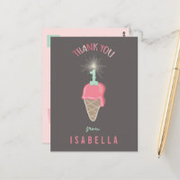 Ice Cream Sparkler Girl's 1. Geburtstag Vielen Dan