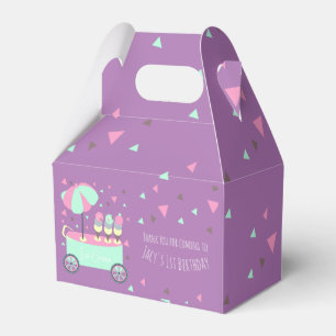Ice Cream Stand Confetti Lila Geburtstagsparty Geschenkschachtel