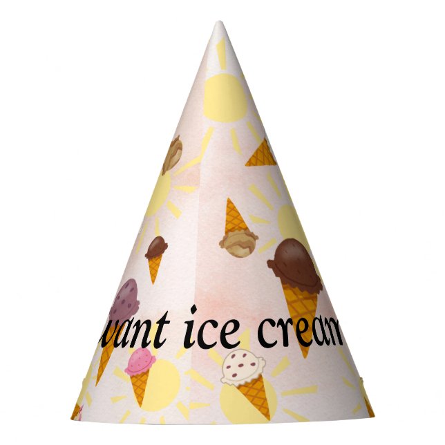 Ice cream summer party  partyhütchen (Vorderseite)
