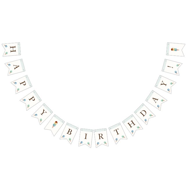 Ice Cream Theme Geburtstagsparty Wimpelkette (Alle)