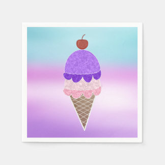 Ice Cream Themed Napkins Serviette