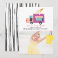 Ice Cream Truck Girl Foto Geburtstag