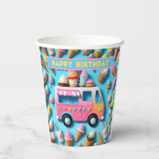 " ICE-CREAM TRUCK " PAPPBECHER