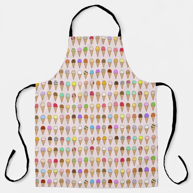 "Ice Creams of Many Flavors" Pattern Schürze (Vorderseite)