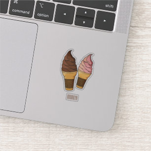 Ice-Creme-Cartoon Aufkleber
