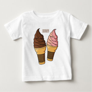 Ice-Creme-Cartoon Baby T-shirt