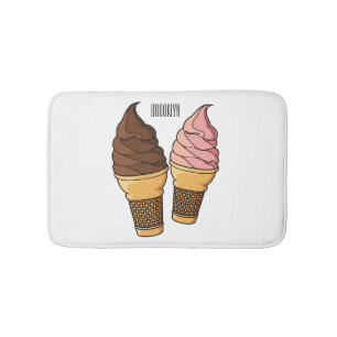 Ice-Creme-Cartoon Badematte
