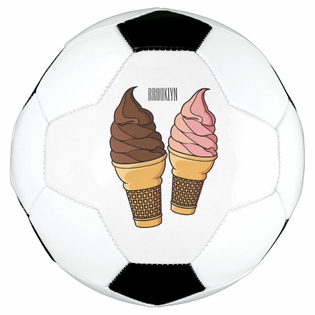 Ice-Creme-Cartoon Fußball (Vorderseite)