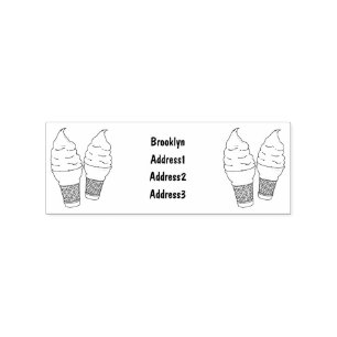 Ice-Creme-Cartoon Gummistempel