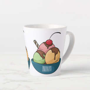 Ice Creme Cartoon Illustration Milchtasse