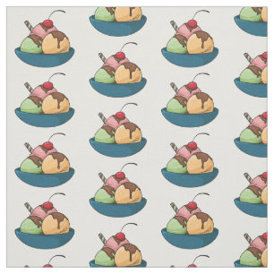 Ice Creme Cartoon Illustration Stoff