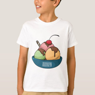 Ice Creme Cartoon Illustration T-Shirt