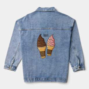 Ice-Creme-Cartoon Jeansjacke