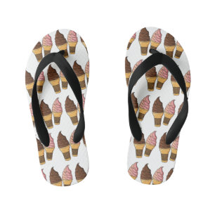 Ice-Creme-Cartoon Kinderbadesandalen