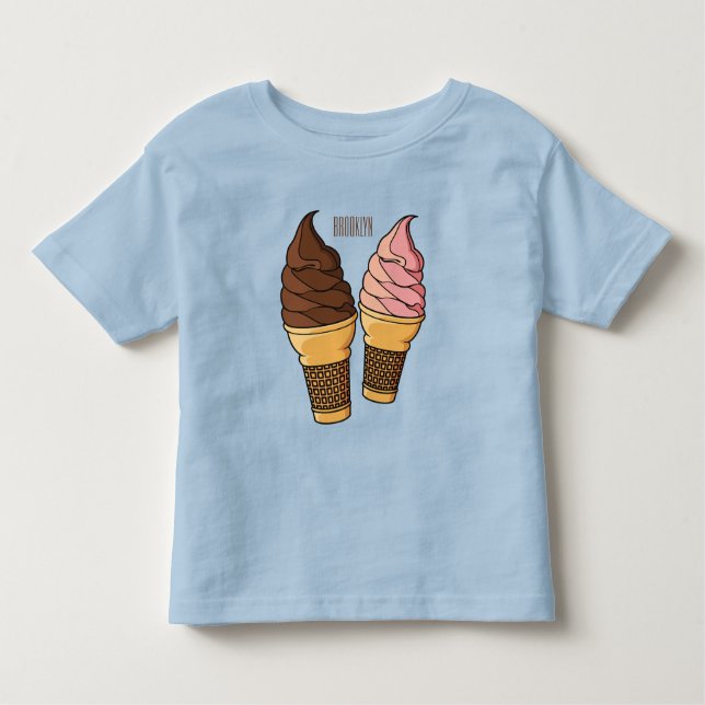 Ice-Creme-Cartoon Kleinkind T-shirt (Vorderseite)