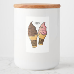 Ice-Creme-Cartoon Lebensmitteletikett