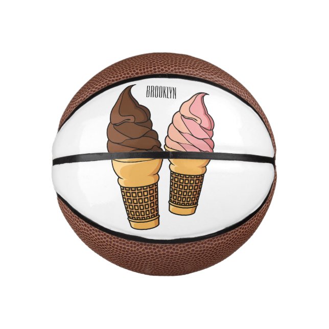 Ice-Creme-Cartoon Mini Basketball (Vorderseite)
