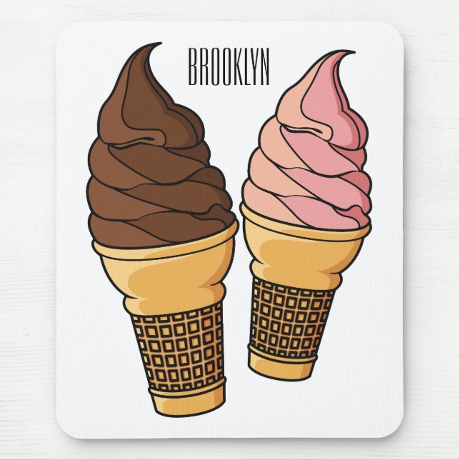 Ice-Creme-Cartoon Mousepad (Vorne)