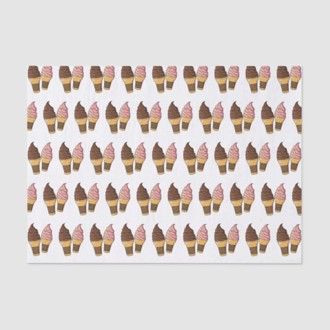 Ice-Creme-Cartoon Seidenpapier (Vorderseite)