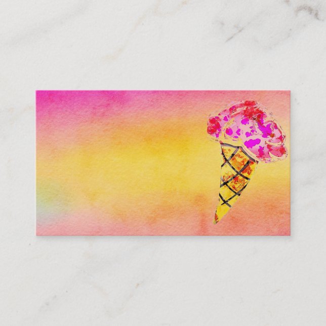Ice Creme Cone Business Card Visitenkarte (Vorderseite)