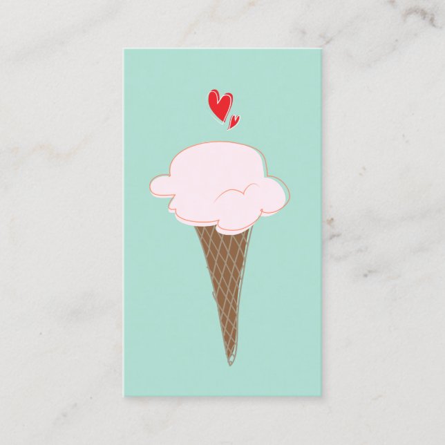 Ice Creme Cone Business Card Visitenkarte (Vorderseite)