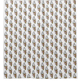 Ice Creme Cone Design Duschvorhang