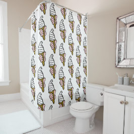 Ice Creme Cone Design Duschvorhang