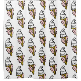 Ice Creme Cone Design Duschvorhang