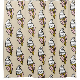 Ice Creme Cone Design Duschvorhang