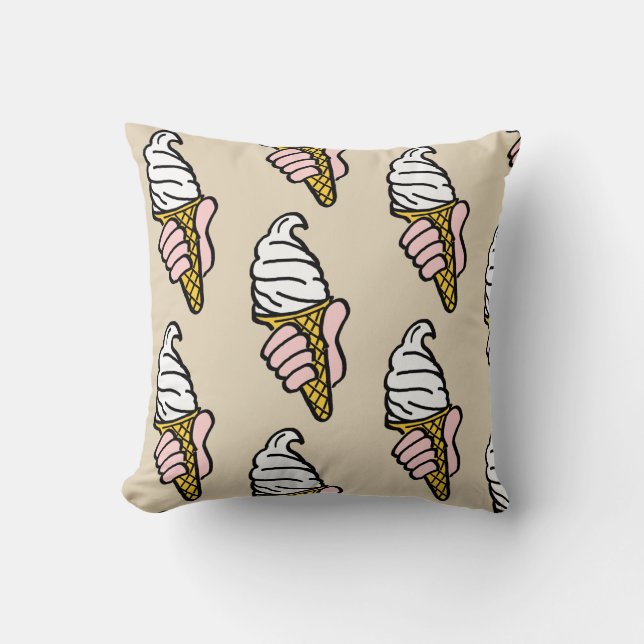 Ice Creme Cone Design Kissen (Vorderseite)