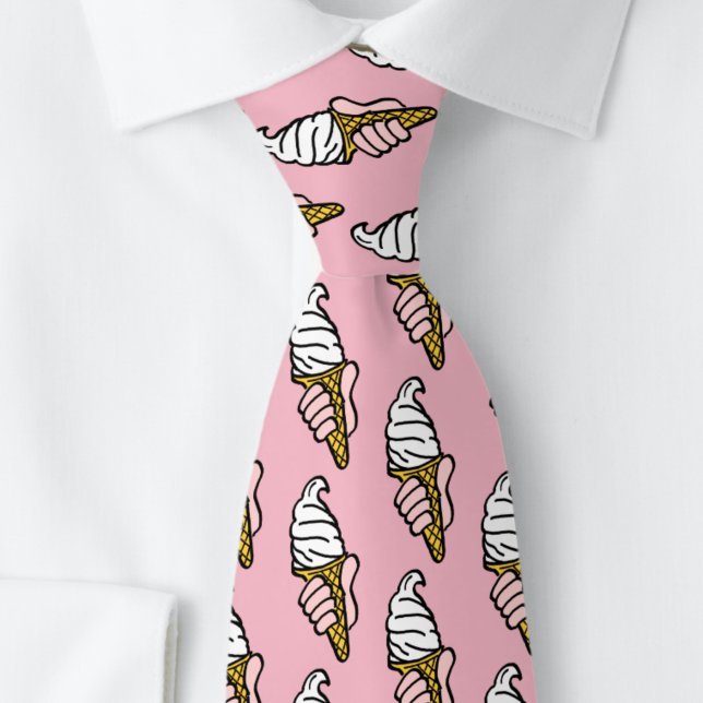 Ice Creme Cone Design Krawatte (Close up)