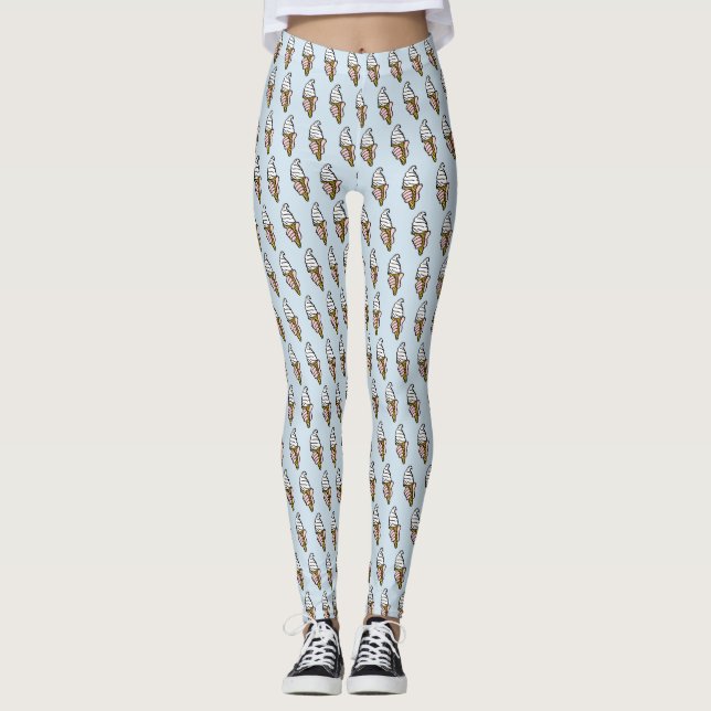 Ice Creme Cone Design Leggings (Vorderseite)