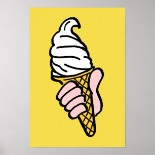 Ice Creme Cone Design Poster