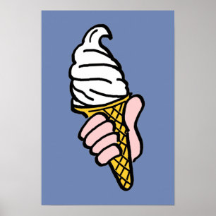Ice Creme Cone Design Poster