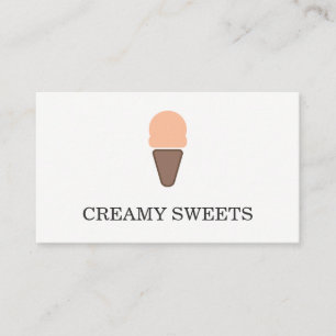Ice Creme Cone Icon Sherbet Visitenkarte