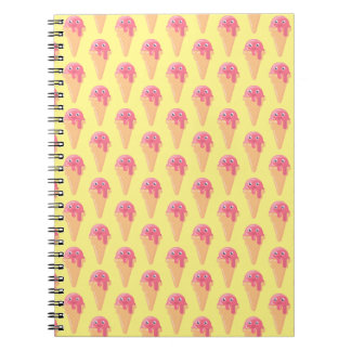 Ice Creme Cone Muster Niedlich Modernes Notebook Notizblock