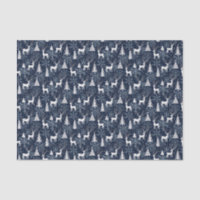 Ice Crystal Christmas Deer Stone Blue Gray