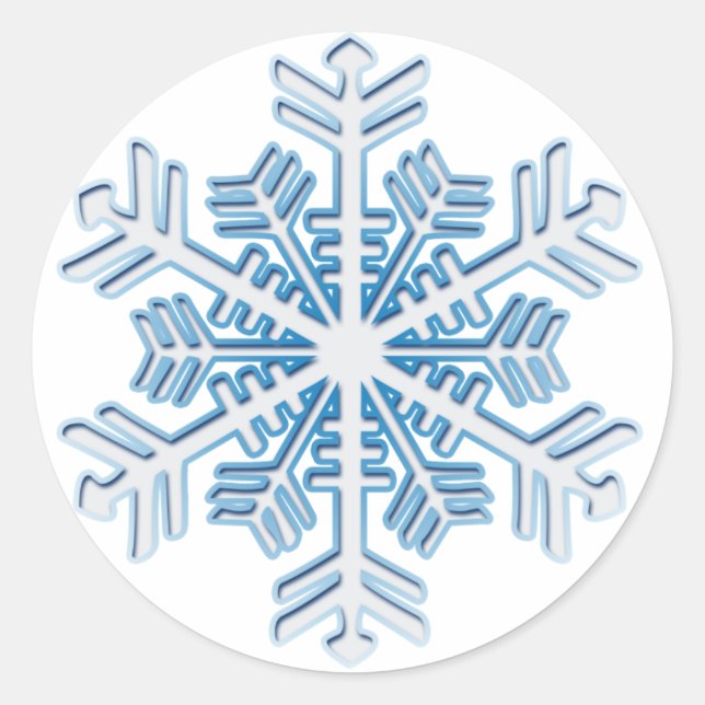 Ice Crystal Snowflake Sticker (Vorderseite)