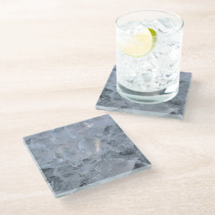 Ice Cube Textur-Bild Glasuntersetzer