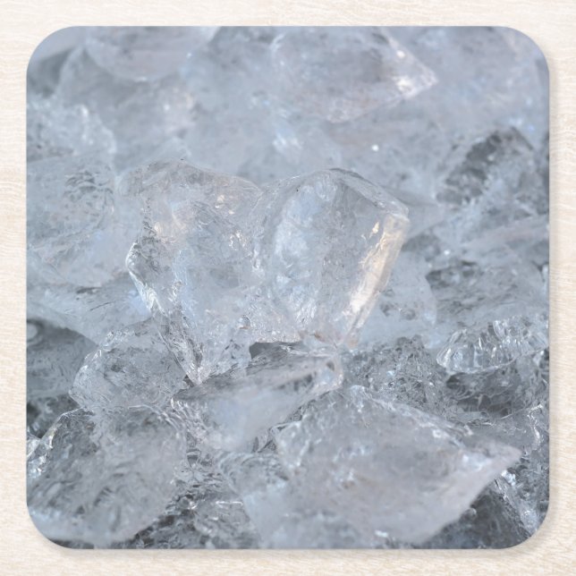 Ice Cube Textur-Bild Rechteckiger Pappuntersetzer (Vorderseite)