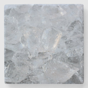 Ice Cube Textur-Bild Steinuntersetzer