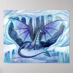 Ice Dragon Poster von Molly Harrison