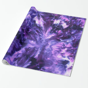 Ice Dyed Lila Heart Lilac Geschenkpapier