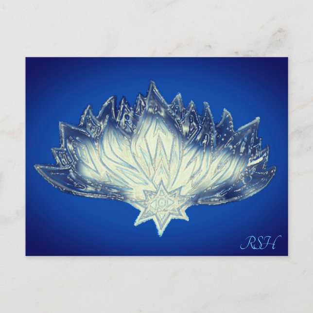 Ice Elemental Lotus Postkarte (Vorderseite)
