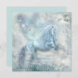 Ice Fantasy Pegasus Flat Card