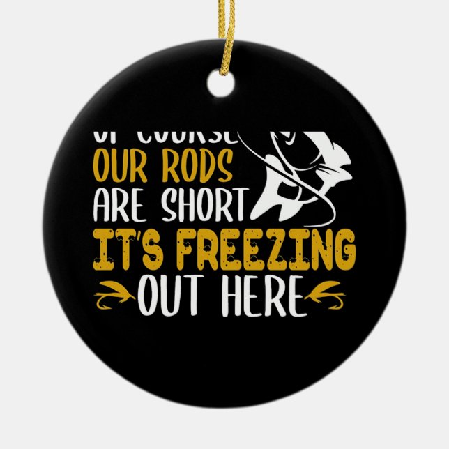 Ice Fishing Outdoor Keramik Ornament (Vorne)