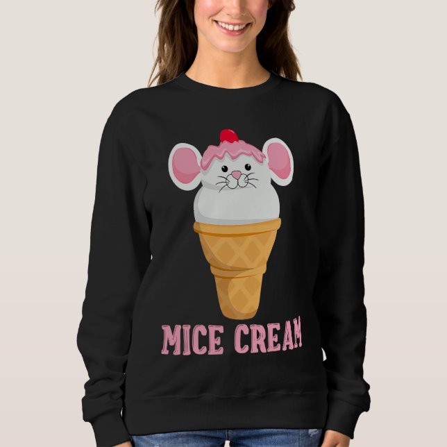 Ice Food Sundae Mouse  Mice Cream Foodie Sweatshirt (Vorderseite)