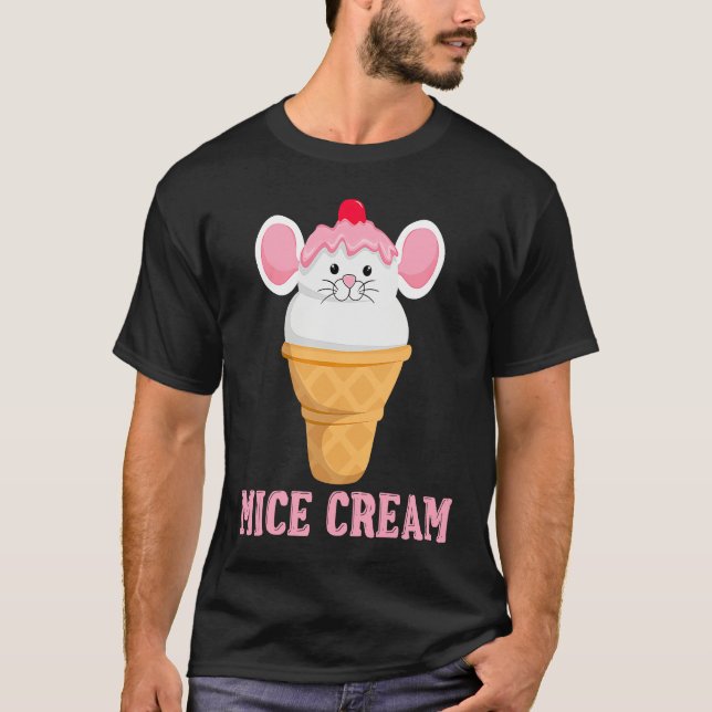 Ice Food Sundae Mouse  Mice Cream Foodie T-Shirt (Vorderseite)